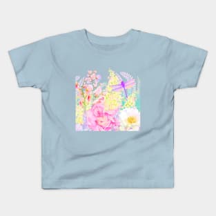 Spring Afternoon II Dreamy Flower Garden Kids T-Shirt